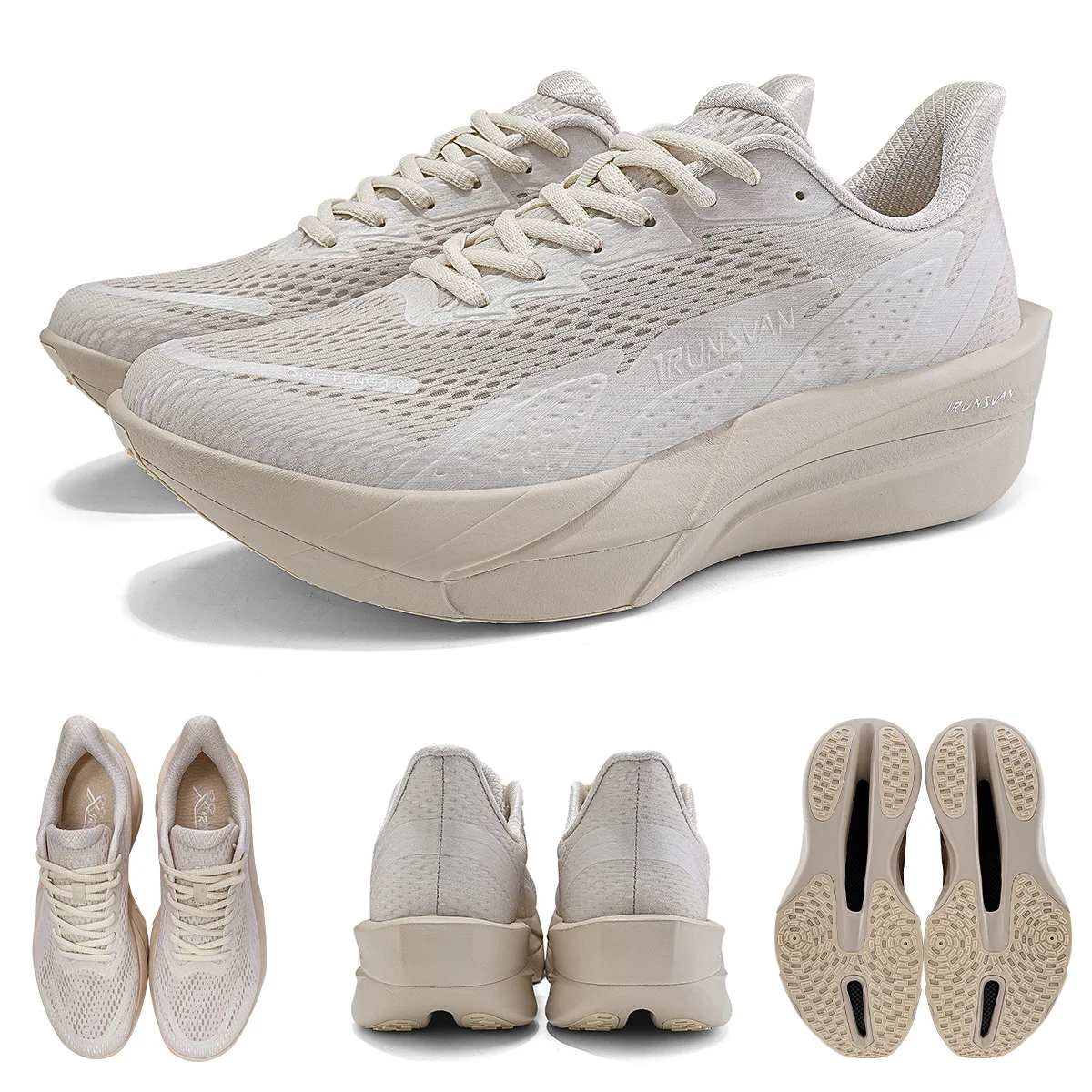 IRUNSVAN Polyester Carbon Fiber Marathon Shoes for Ultra Light Running Casual and Comfortable Sports Training Unisex 130