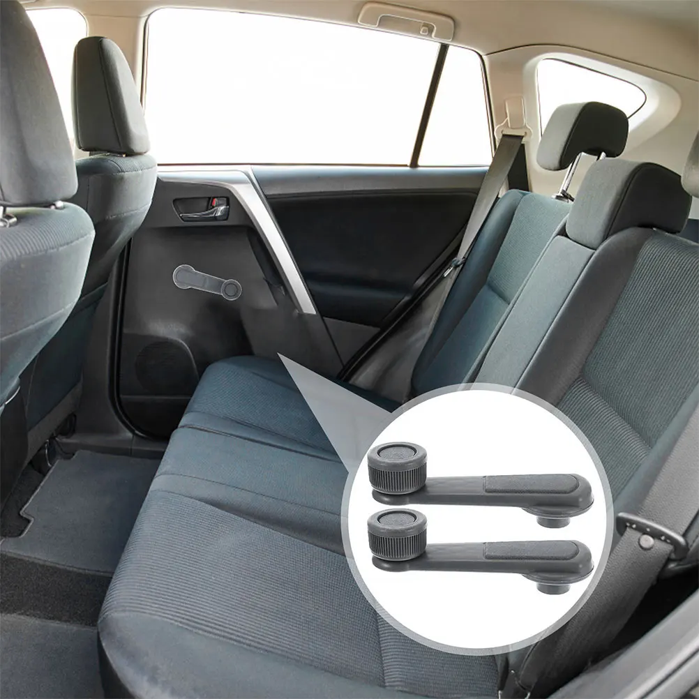 

2pcs Car Window Handle Replacement ABS Universal Fit Vehicle Door Lift Easy Installation Durable Long Lasting for Multiple