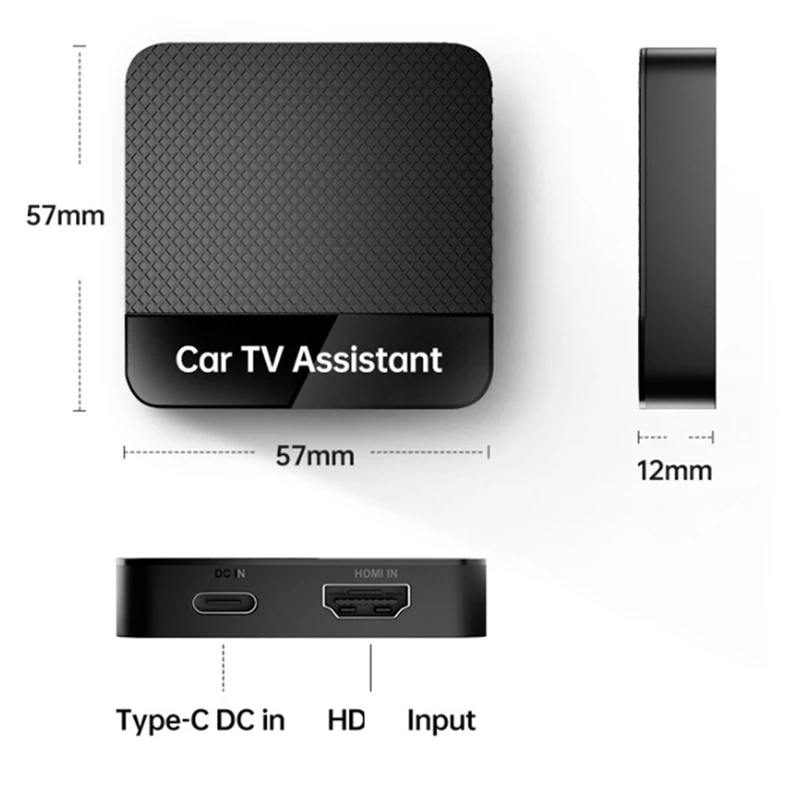 

Автомобильный ТВ-дополнительный блок для CarPlay Auto 2,4G + 5GHz WiFi BT5.0