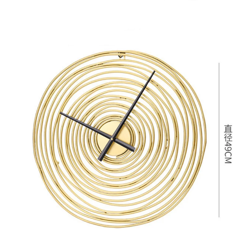 Metal Decorative Clock Nordic Creative Personality Gold Wall Clock Silent Quartz Wall Watch Home Living Room Bedroom Decoration