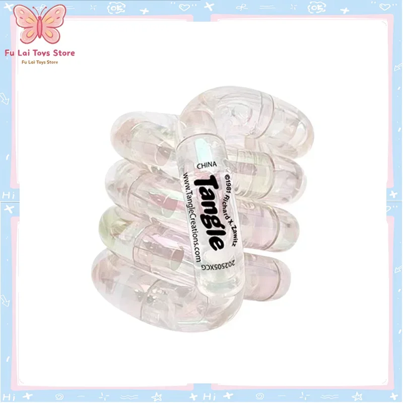 

Genuine Tangle Gems Series Aquamarine Fire Orange Agate Twist Toy Anxiety Calm ADHD Concentration Finger Fidget Present In Stock
