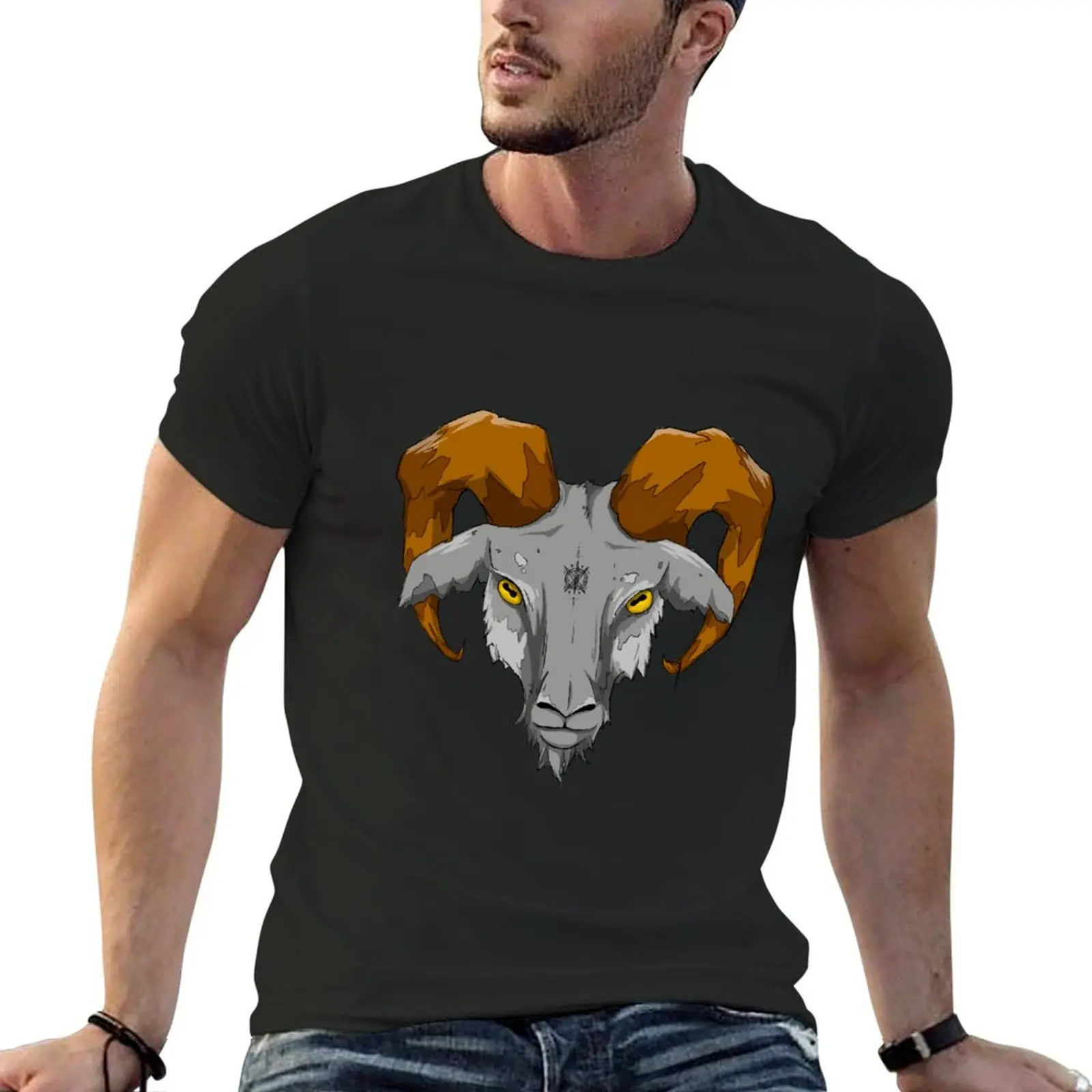 

Goat Mask T-Shirt blanks blue archive man t shirt men t shirts high quality