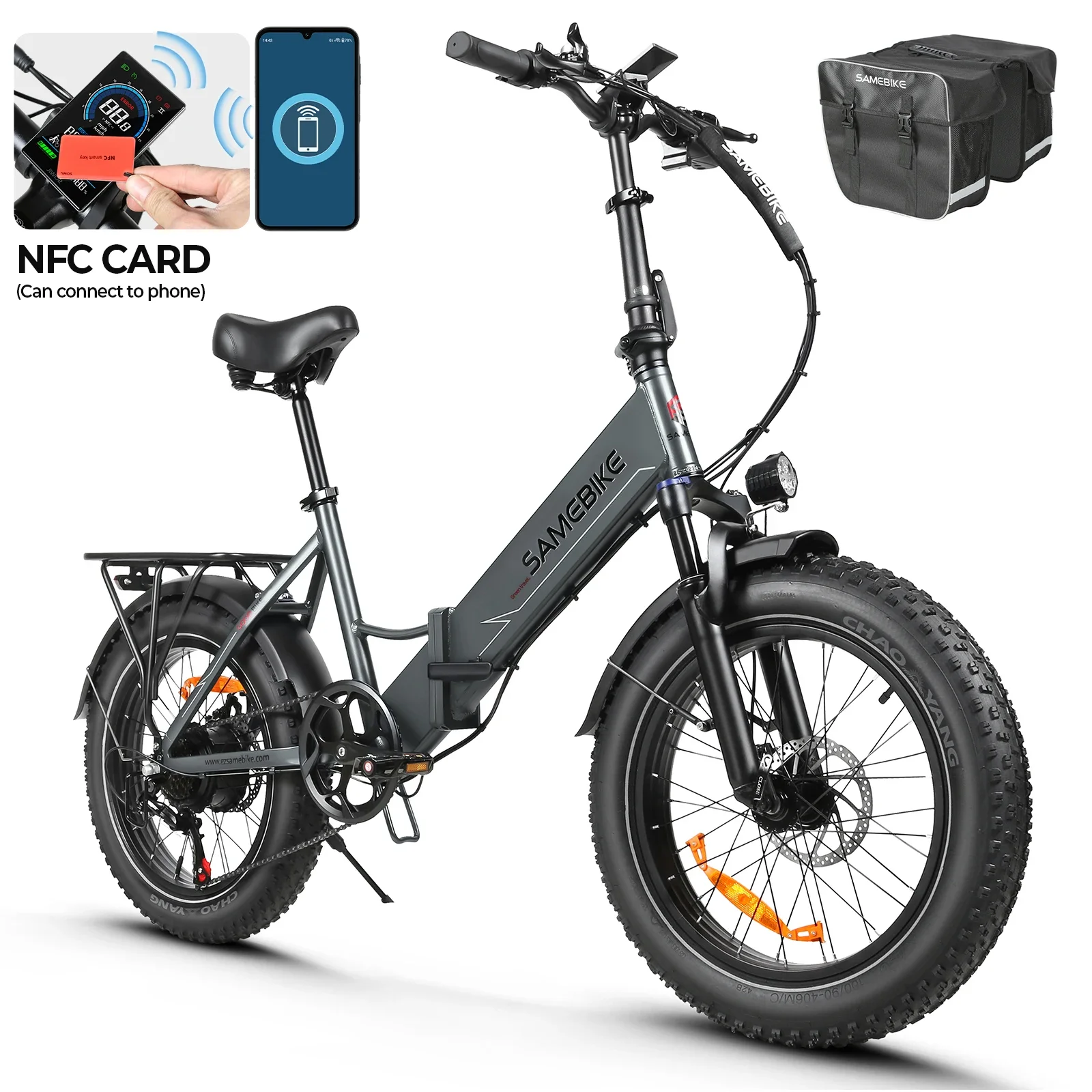 

Зарубежная гарантия LOTDM200-II Источник питания с литиевой батареей Ebike 20*4,0 дюймов Электрический велосипед со спицами и толстыми шинами