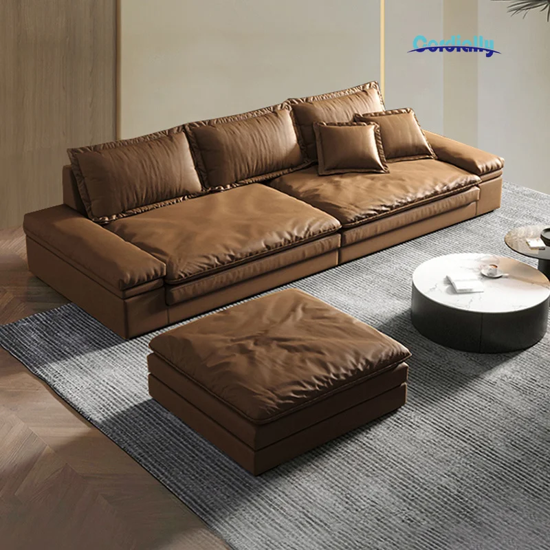 Glamour Filler Waterproof Sofas Minimalistic Wooden Lazy Puffs Living Room Sofas Modern Lounge Couch Wohnzimmer Furniture Home