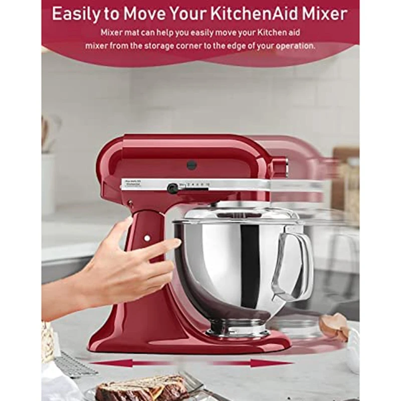 Mixer Slider Mat For Kitchenaid Stand Mixer, Mixer Mover Compatible With For Kitchenaid 4.5-5 Qt Tilt-Head Stand Mixer