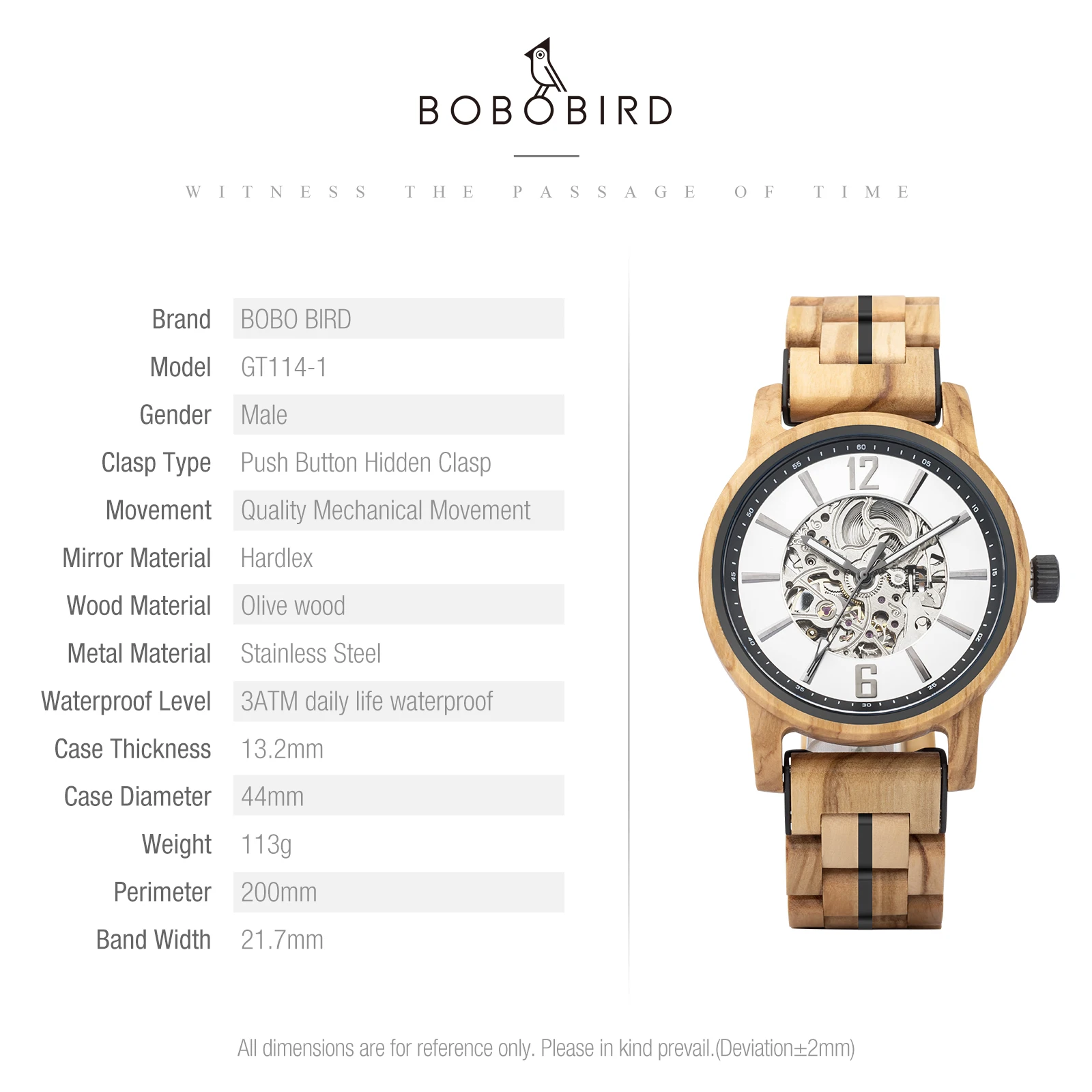 BOBO BIRD Wooden Automatic Mechanical Watch Men New Top Luxury Wristwatch Fashion Luminous Clock Great Gift Wood Box Custom Logo