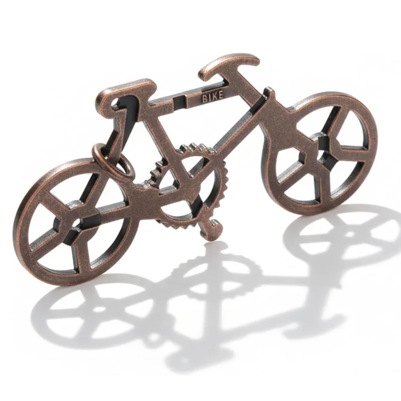 Bicycle Metal Puzzles Brain Teaser Disentanglement IQ Test Toys Educational Mind Games Focus & Stress Relief Novelty Gifts