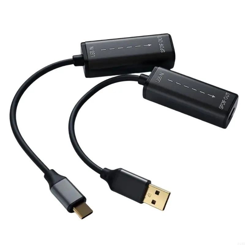 USB/Type C To Optically Fiber Digital Sound Converter Adapter Cable Stable Clear Sound Transmission With SPDIF Output F19E