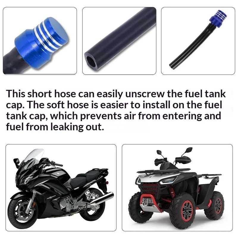 Motorcycle Gas Fuel Cap Single Way Valves Vent Breather Hoses Tubes For Motocross ATV Quad Dirt Pit Bike Fuel Tank Breather Pipe