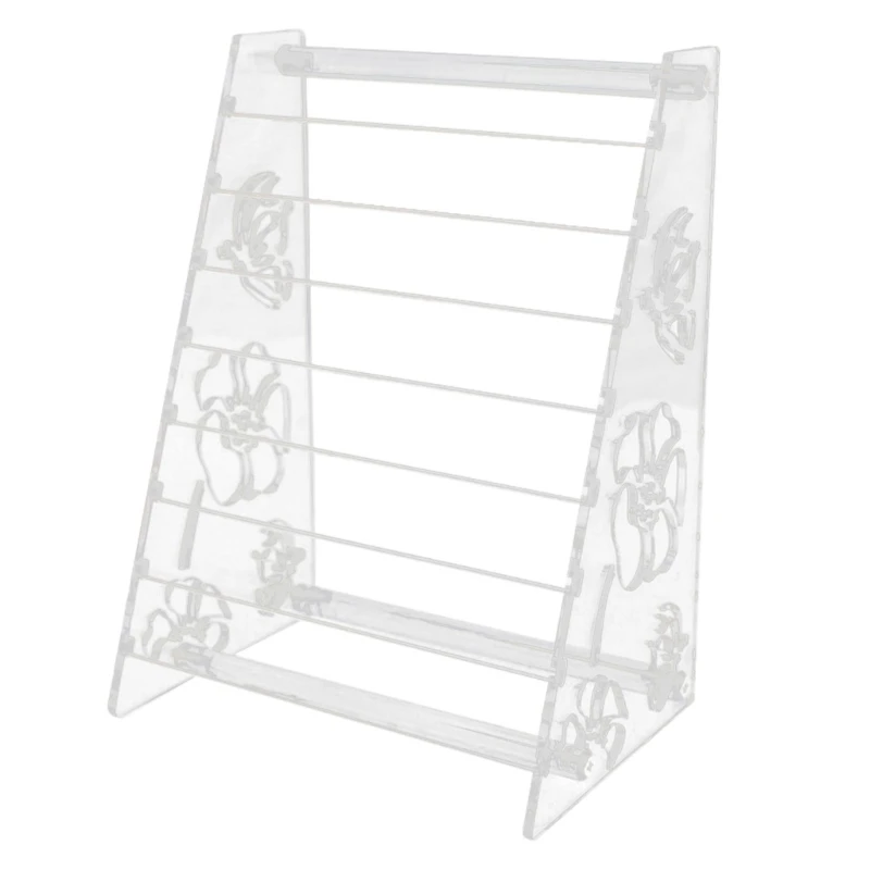 Portable Acrylic Bead Display Stand Clear Jewelry Organizers Adjustable Shelves HXBA