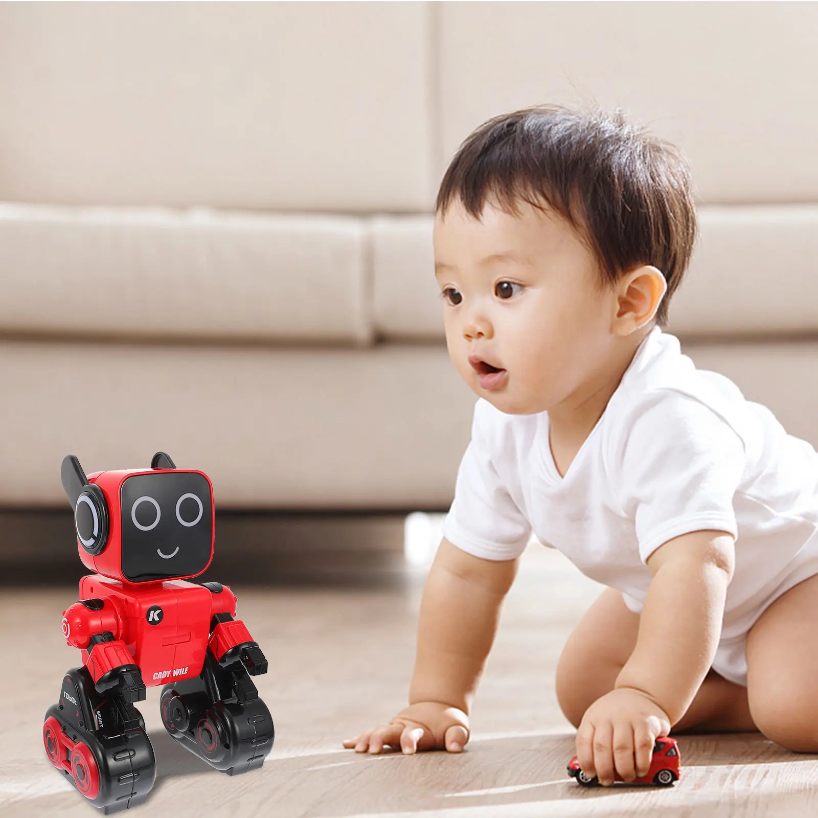2.4g Rc Robot R4 Cady ذكي التفاعل الصوتي لفتة الاستشعار عملة البنك التعليمية التفاعلية هدية #1