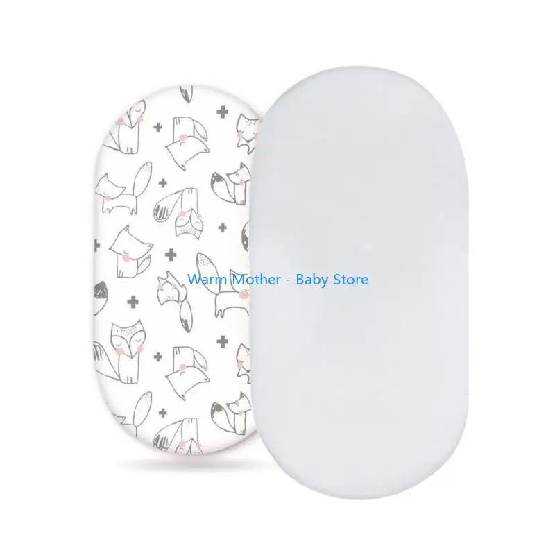 ملاءات محمولة محايدة للجنسين من الألياف الدقيقة لجوانب أسرة الأطفال 57QE