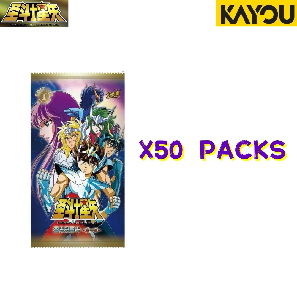 Cartes Kayou Saint Seiya 50 paquets Tier4Wave3 sans boîte carte Anime TCG Athena Marin Shaina carte à jouer à collectionner jouet et cadeaux de loisirs