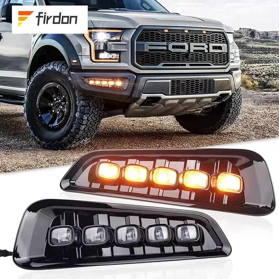 OVOVS DRL Daylight Day Time Running Light Fog Lamp 12v Led fog Light for FORD F-150 RAPTOR 2017 2018 2019