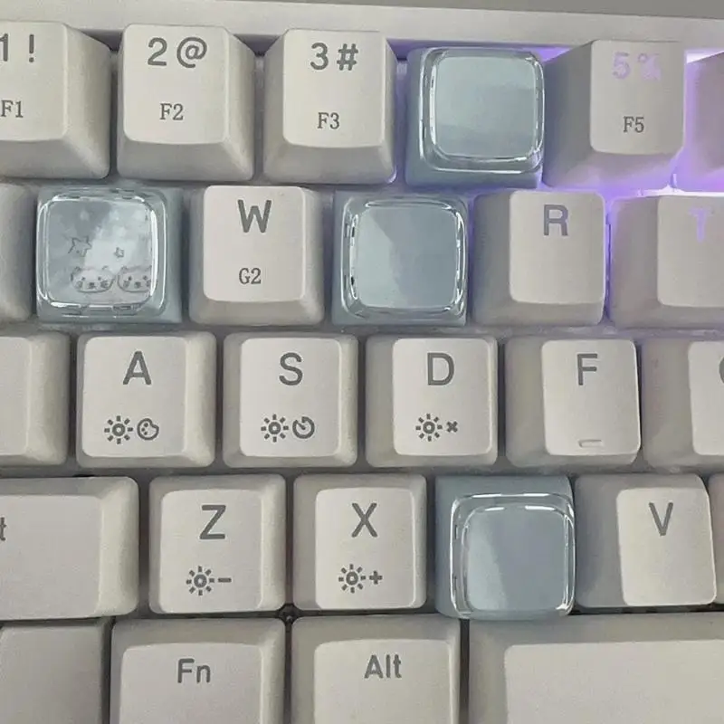 8pcs XDA Profile PBT+PC Keycap Set, Durable, Comfortable Typing for Mechanical Use with Classical Colors