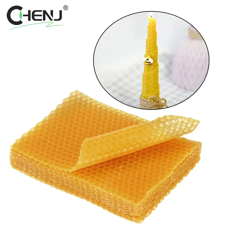 10Pcs/set Excellent DIY Accessories Yellow Honeycomb Foundation Bee Hive Wax Frames Beekeeping Equipment Sheet