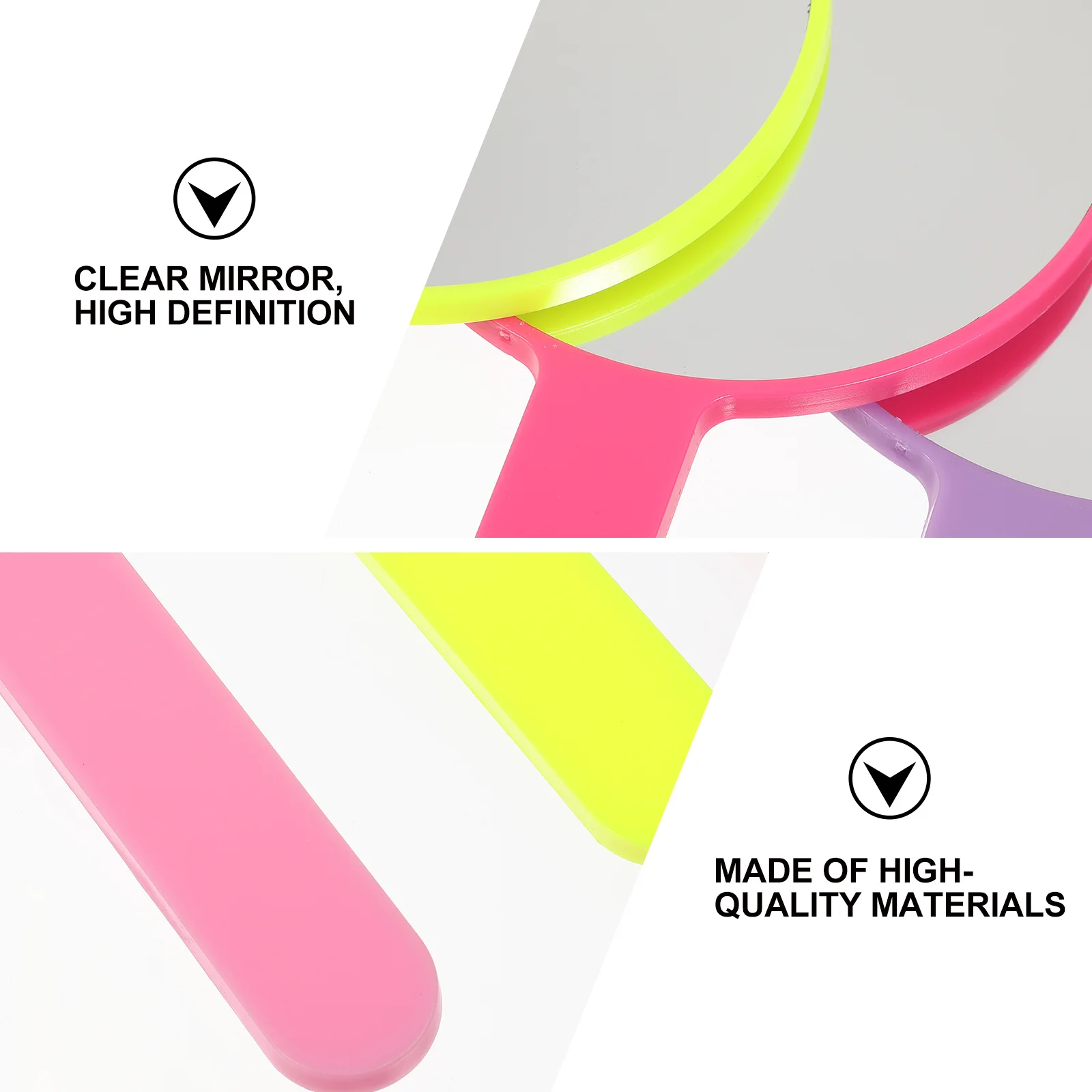 8 Stück tragbarer Reise-Make-up-Spiegel, Handspiegel, hochauflösende, klare Oberfläche, Geschenk für Mädchen und Frauen