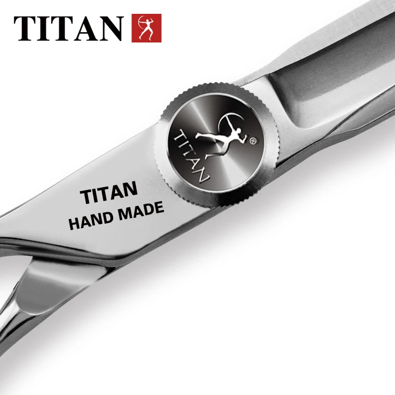 TITAN professionelle Friseurschere mit linkem Griff, Haarschere, Effilierschere, Friseurschneiden