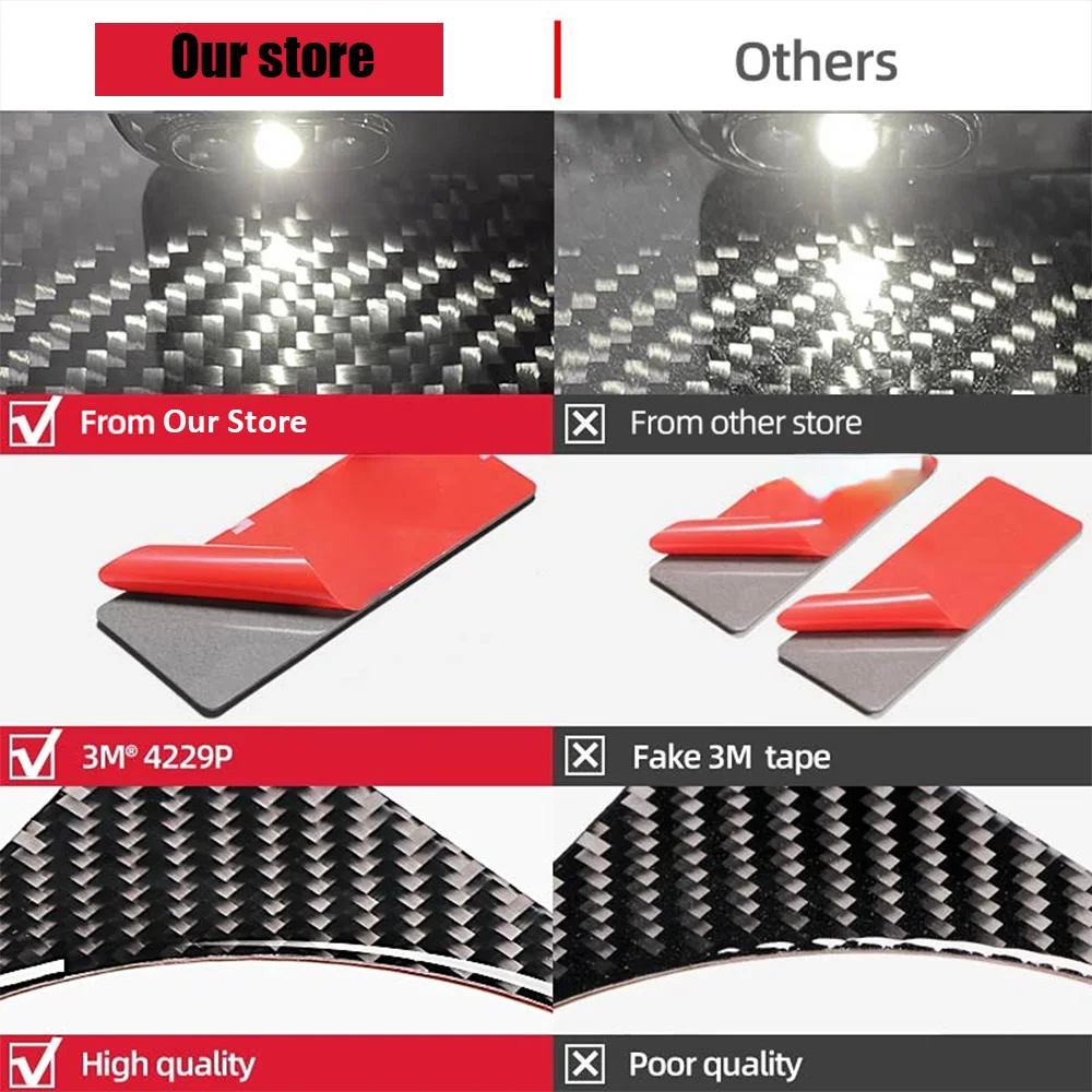 For Volkswagen VW Golf 7 Mk7 GTI carbon fibre interior storage box switch decorative stickers car modification accessories