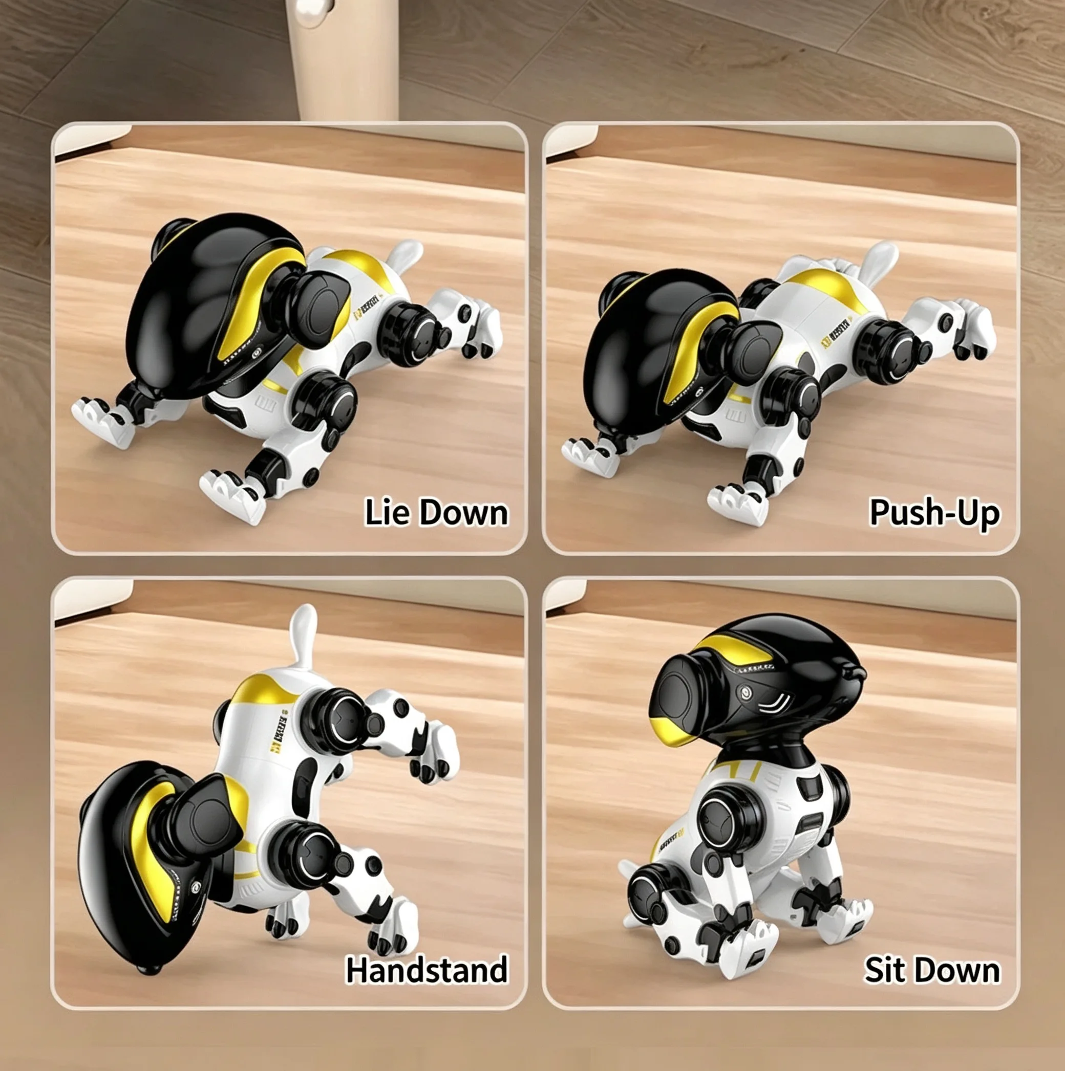 Intelligent Remote-Controlled Interactive Climbing and Transforming Electric Wheel Stunt Robot Dog Electronic Pet
