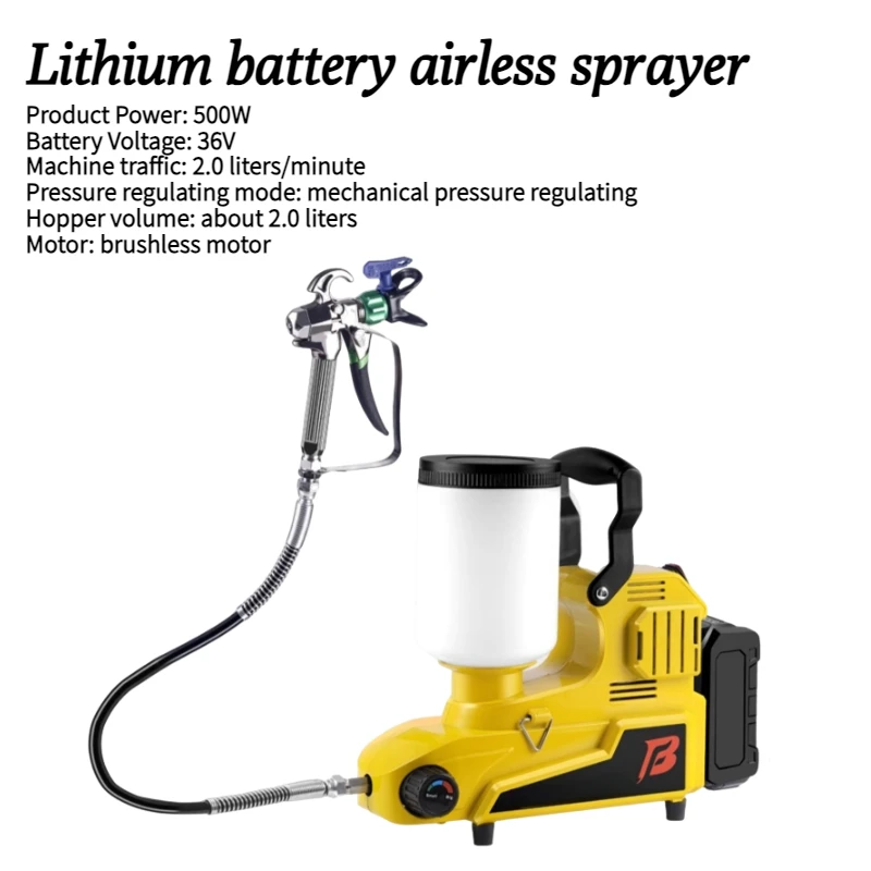 H650 Household Multifunctional Lithium Battery Paint Spraying Machine Small High-pressure Airless Paint Spraying Machine