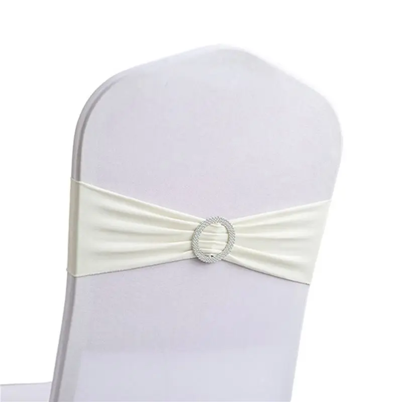 【THANKSGIVING DAY】100PCS Elastic Chair Knot Wedding Decoration Buckle Sashes Back Cover Hotel Home Seat Elegant Modern Ribbon De