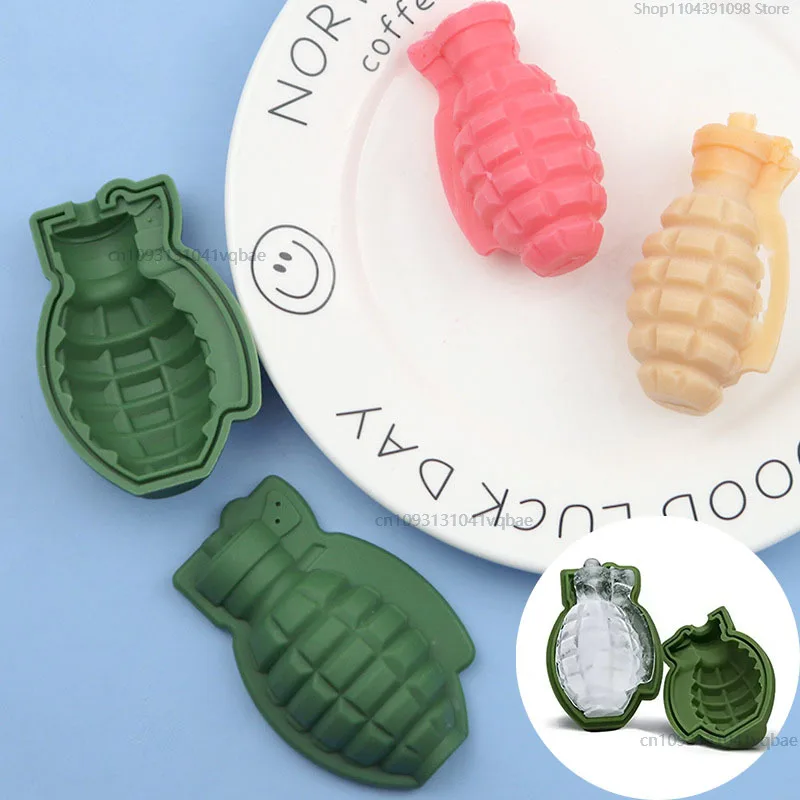 3D Ice Cube Mold Grenade Kitchen Tool Ice Tray Popsicle Mold Shape Cream Maker Bar Drinks Chocolate Wine Maker Silicone