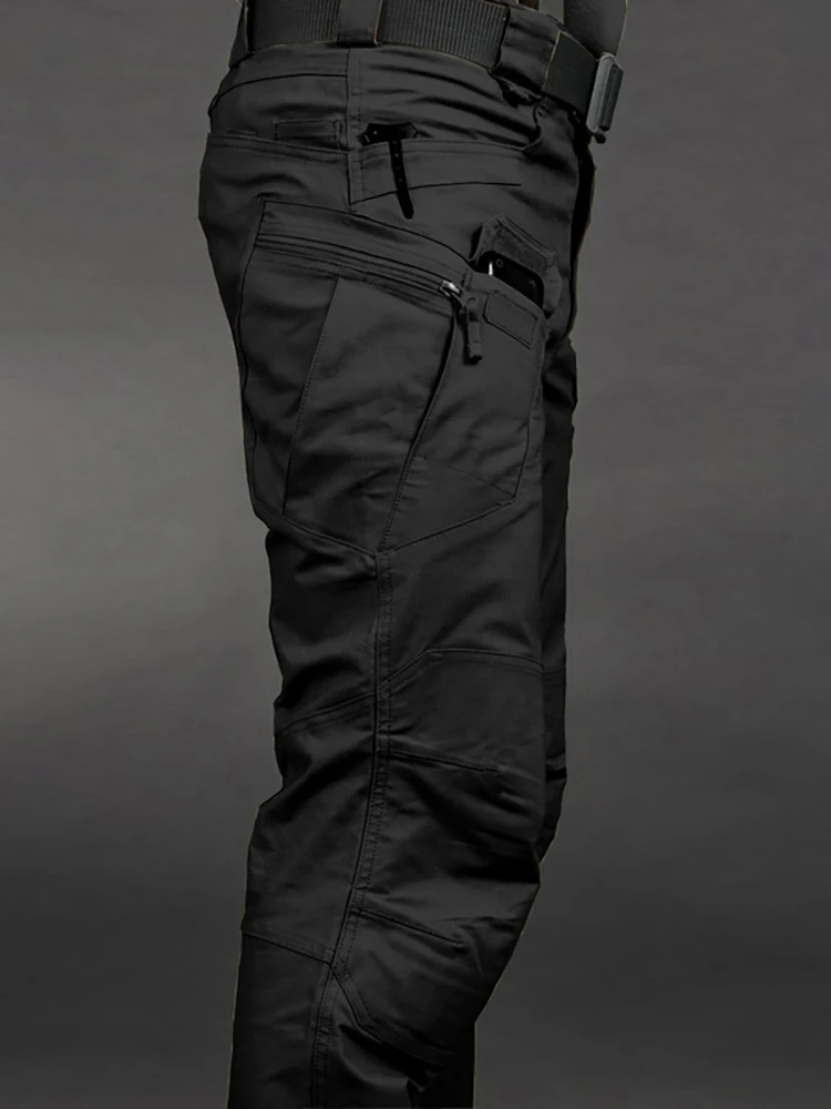 

Мужские тактические брюки с эластичной тканью, быстросохнущие, в стиле милитари, утолщенные, для тренировок, повседневные, прямого кроя, на молнии, с высокой талией