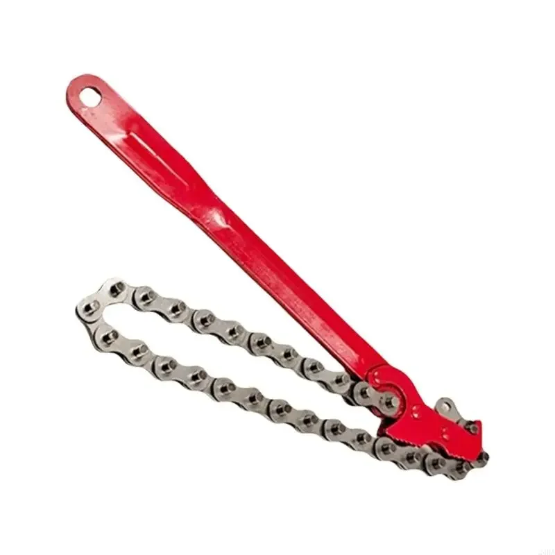 Automotive Chain Type Filter Wrench Practical Metal Anti Rusts Coating Comfortable Grip For Mess Release Maintenance