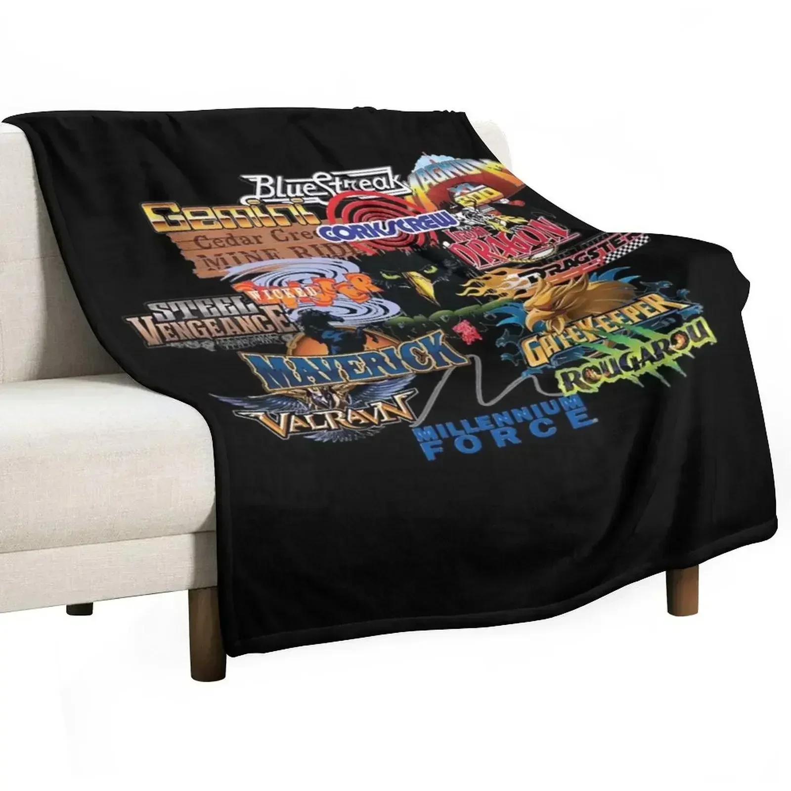 Cedar Point Roller Coaster Designer Classic T-Shirt Throw Blanket Soft Beds Hairy Nap For Baby cosplay anime manga Blankets