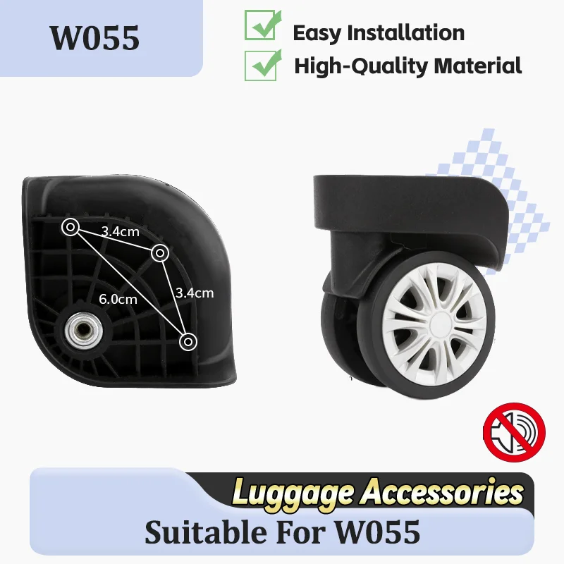 

For W055 Universal Luggage Replacement Wheels – Durable TPE Silent Wheels High-Quality TPE Silent Wheels
