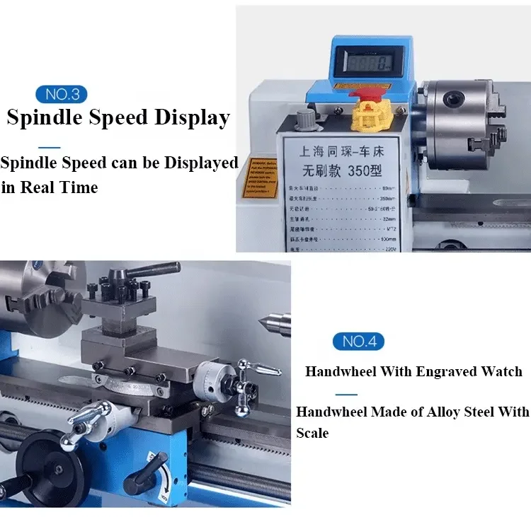 مخرطة يدوية عالية الدقة الأكثر مبيعًا في مصنعنا، مخرطة صغيرة عالية الدقة تتمتع بمقاومة ممتازة للتآكل #3