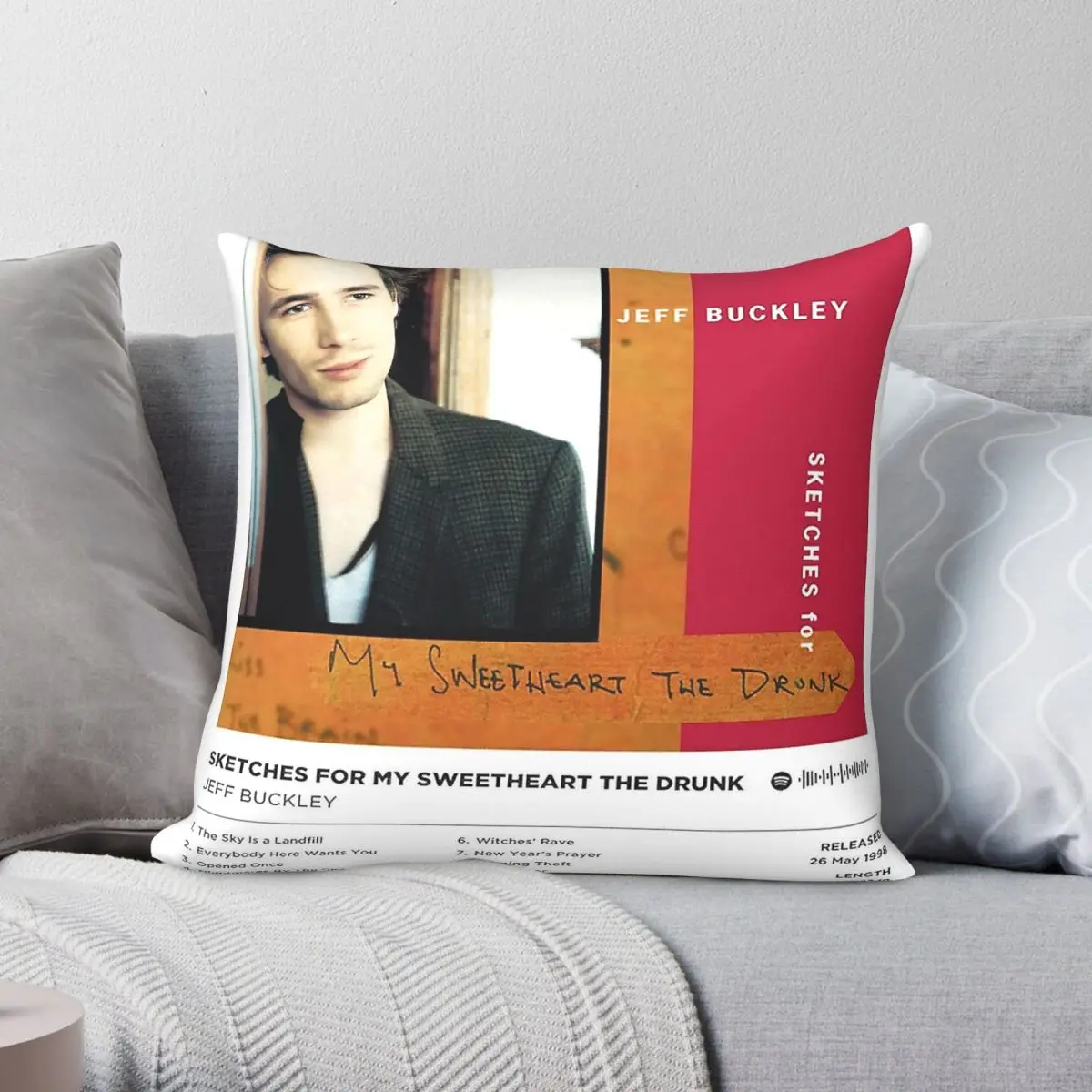 Sketches For My Sweetheart The Drunk Square Pillowcase Polyester Linen Velvet Printed Zip Decor Home Cushion Cover 45x45