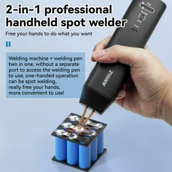 2-in-1 Professional Handheld Spot Welder Welder + Welding Pen 2-in-1 Dual Pulse - Powerful Output Strict Pitch Design