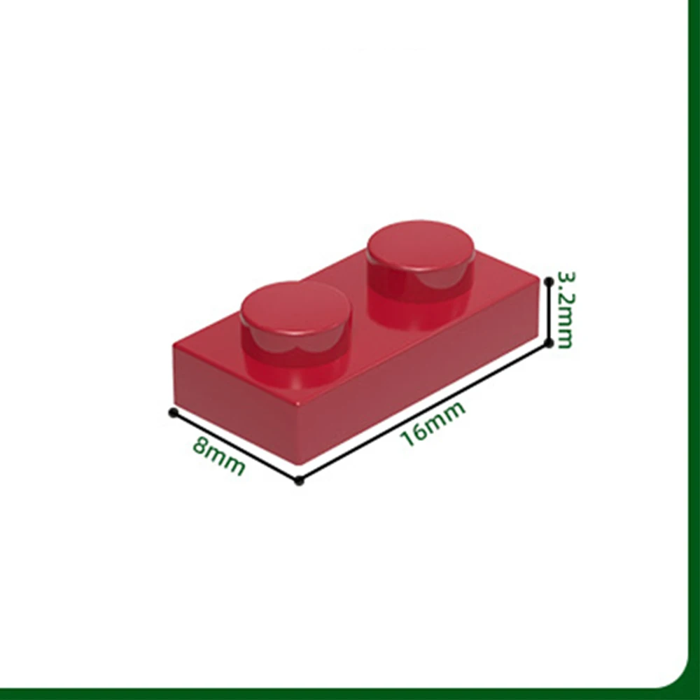 DIY Bouwstenen Dunne Figuren Bricks 1x2 Dots 11 Kleur Educatief Creatieve Maat Compatibel Met 3023 Speelgoed voor Kinderen