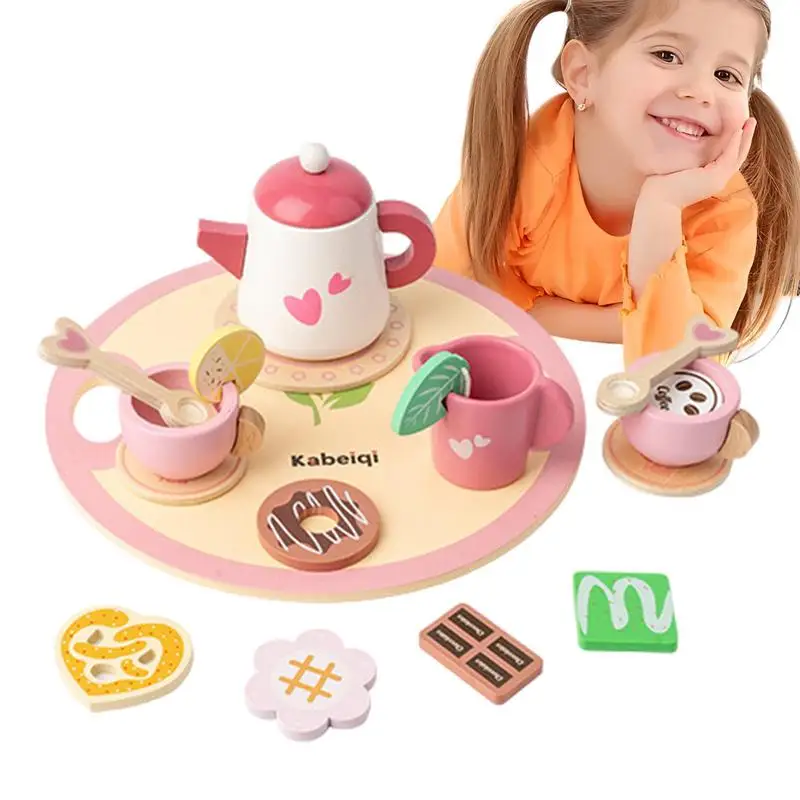 Little Girl Tea Set Princess Tea Time Toys Toddler Tea Time Toys With Cups Plates And Accessories For Birthday