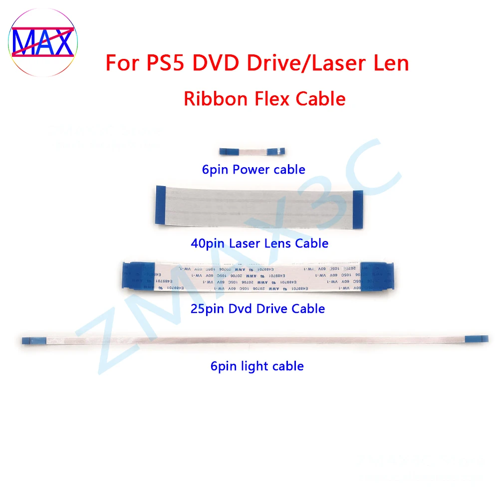 DVD Drive Flex Cable para Playstation 5, Laser Lens Ribbon, Peças de reposição para PS5, Laser Head Light, 10pcs