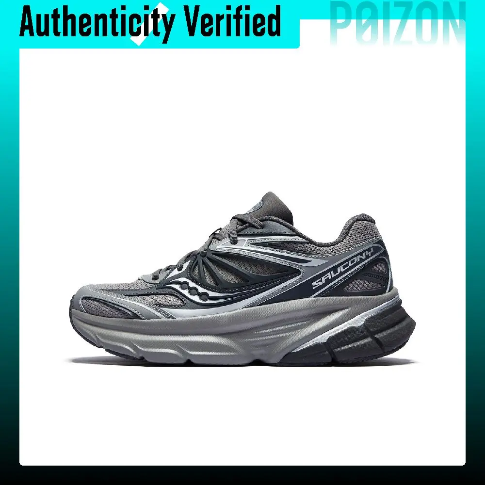 Saucony Low top Casual Running Shoes Unisex Dark Gray Silver Gray S28237-1