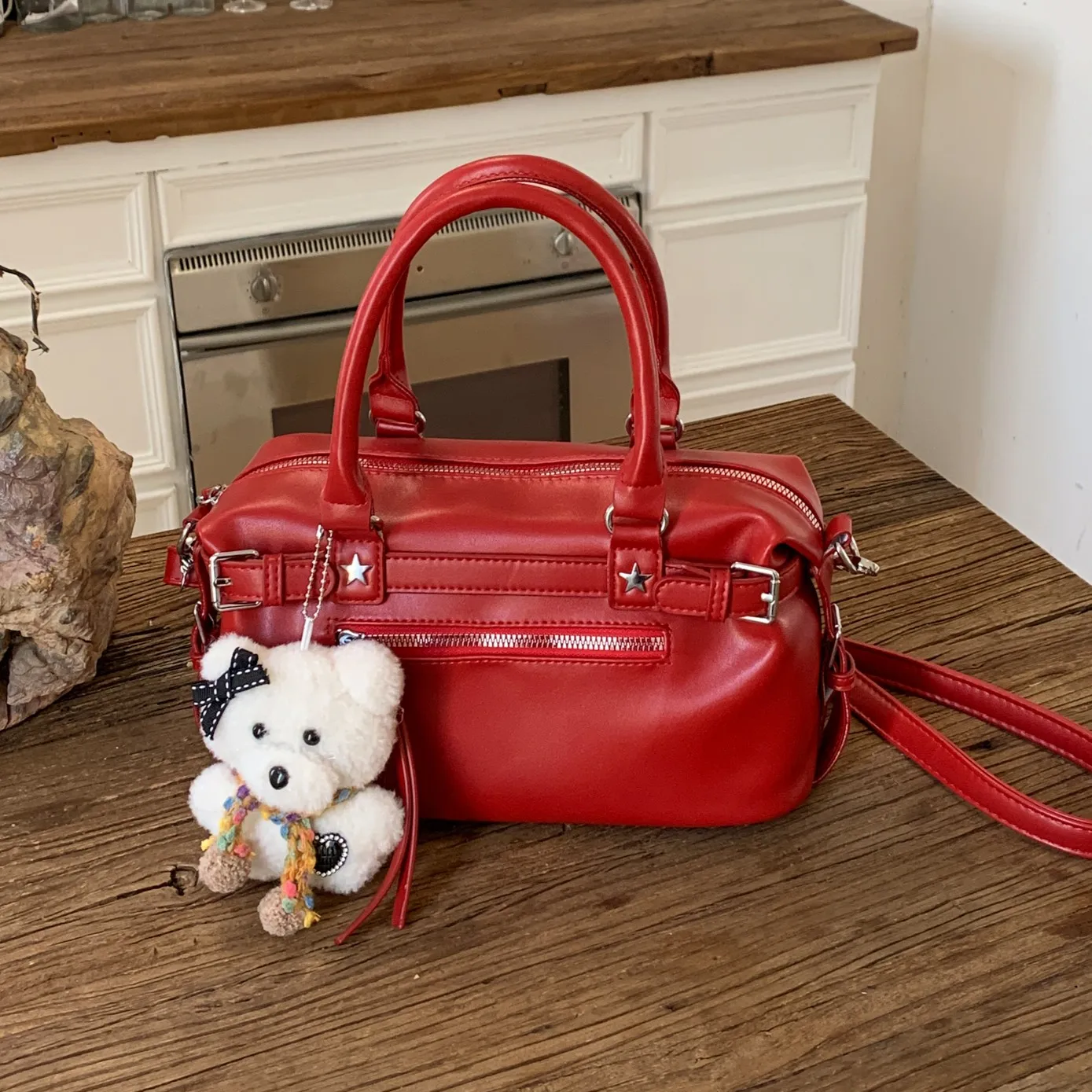 

Soft Leather Handbag Tote 2026 New Ins High Aesthetic Commuter Bag Versatile Solid Color Shoulder Crossbody Bag for Women Purse