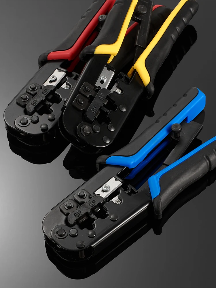 RJ45 Crimper RJ11 RJ45 Crimping Tool Ethernet Network LAN Cable Crimper Cutter Stripper Plier for 6P 8P RJ-11/RJ-12 RJ-45