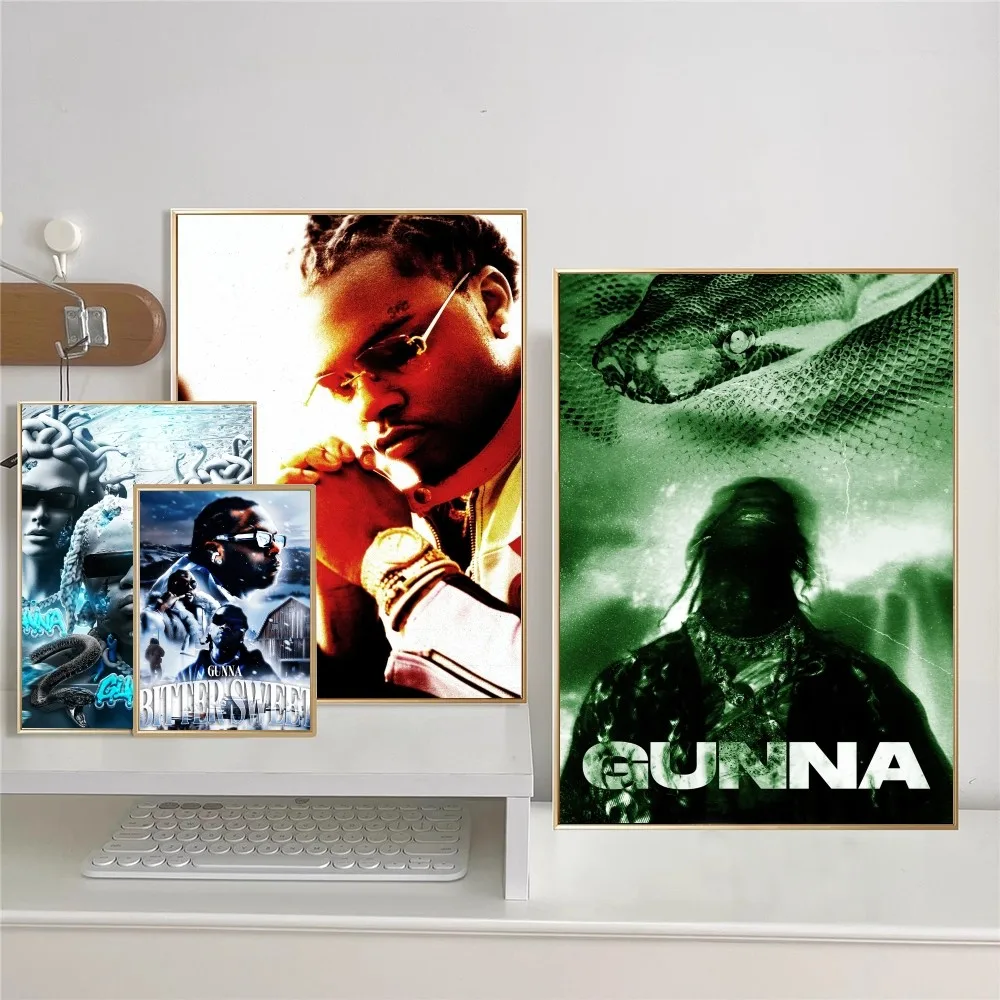 Hip-Hop Rapper Gunna Latest Pop Album Music Self-adhesive Art Poster Retro Kraft Paper Sticker DIY Room Bar Cafe Wall Painting