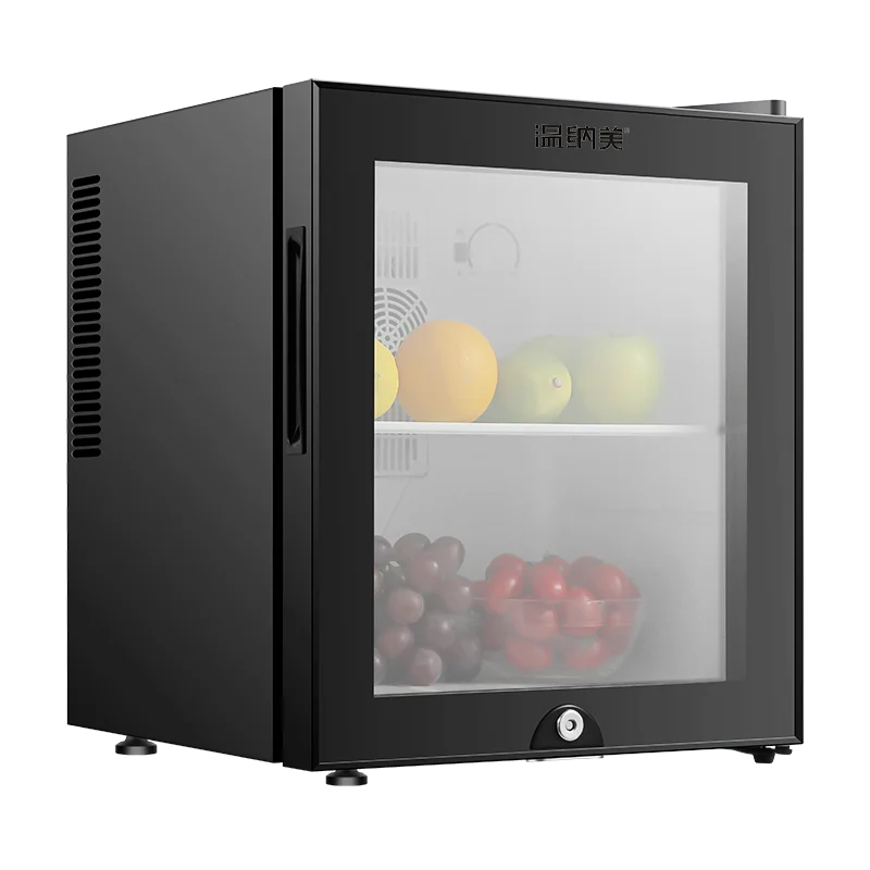 

Hot Sale Portable Mini Fridge Freezer Table Top Electric Bar Refrigerator with Glass Door UK Plug for Home Hotel Bedroom