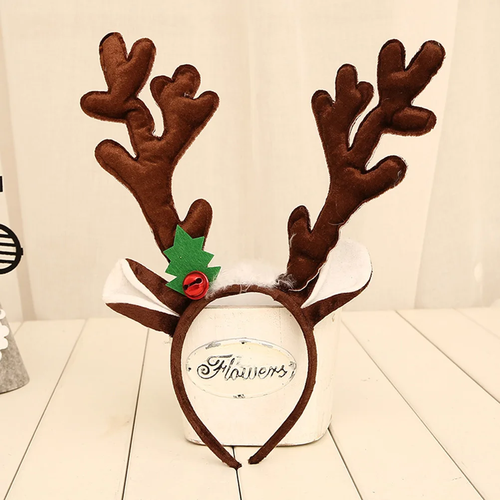 

Big Antler Design Hair Fabric Brown Headdress Christmas Antler Design Hair Hoop Party Supplies Christmas Headdress