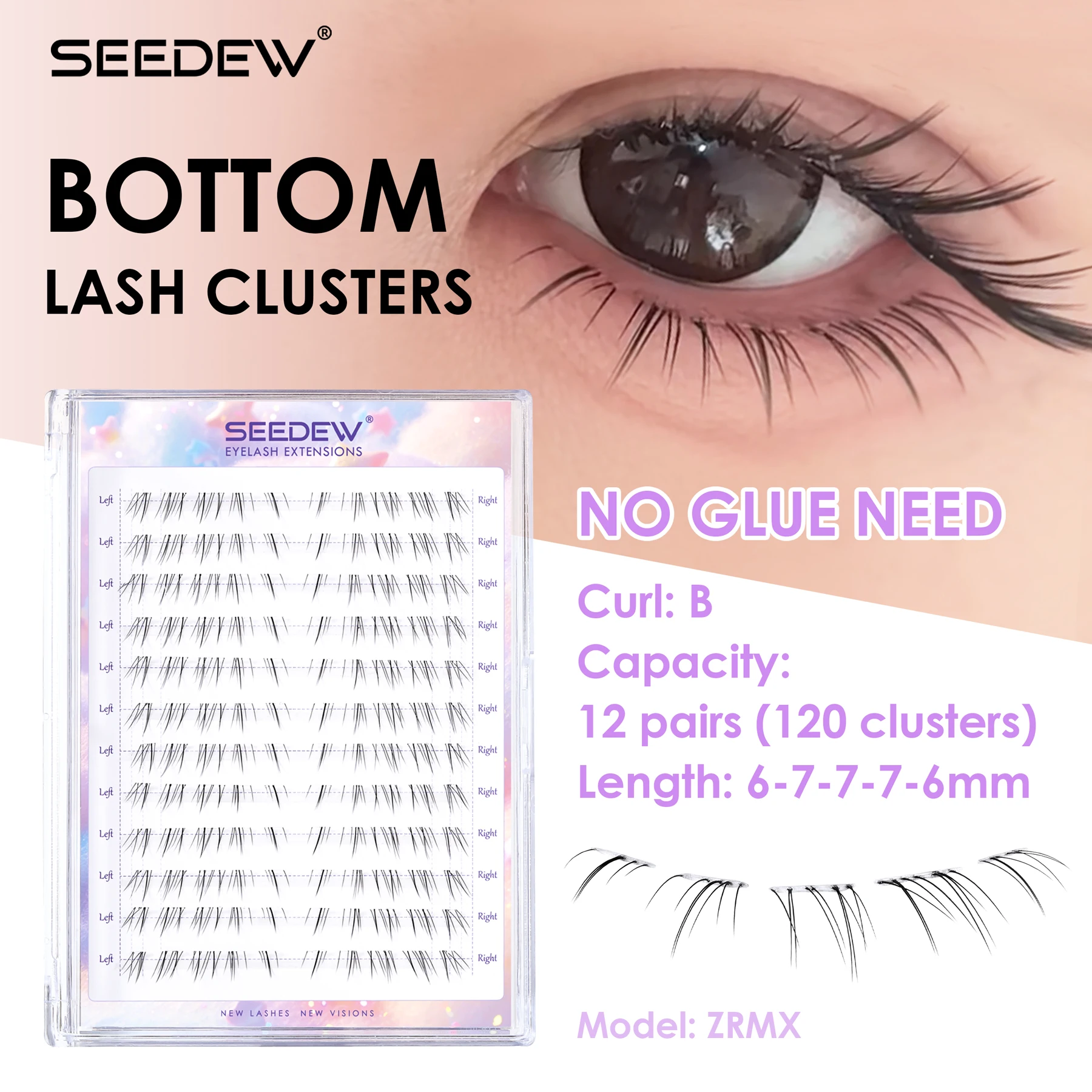 Lash Adhesive Glue - SEEDEW Yapıştırıcısız Alt Kirpik Demetleri Kendinden