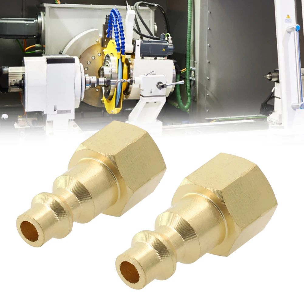 クイックコネクタ 信頼性の高い 1/4 NPT エアラインホースコンプレッサー用クイックリリースフィッティング 簡単接続用スプリングロード