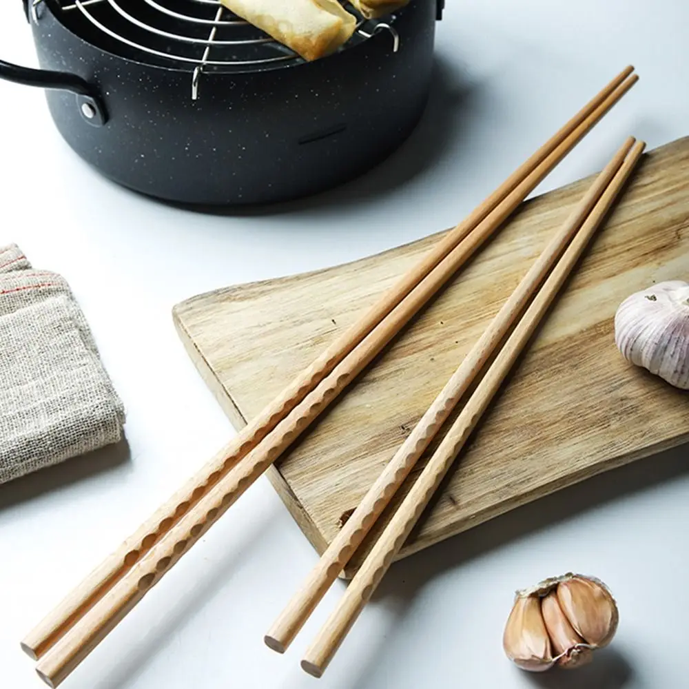 Reusable Wooden Extra Long Hot Pot Cooking Accessories Chopsticks Frying Tool Kitchen Utensils
