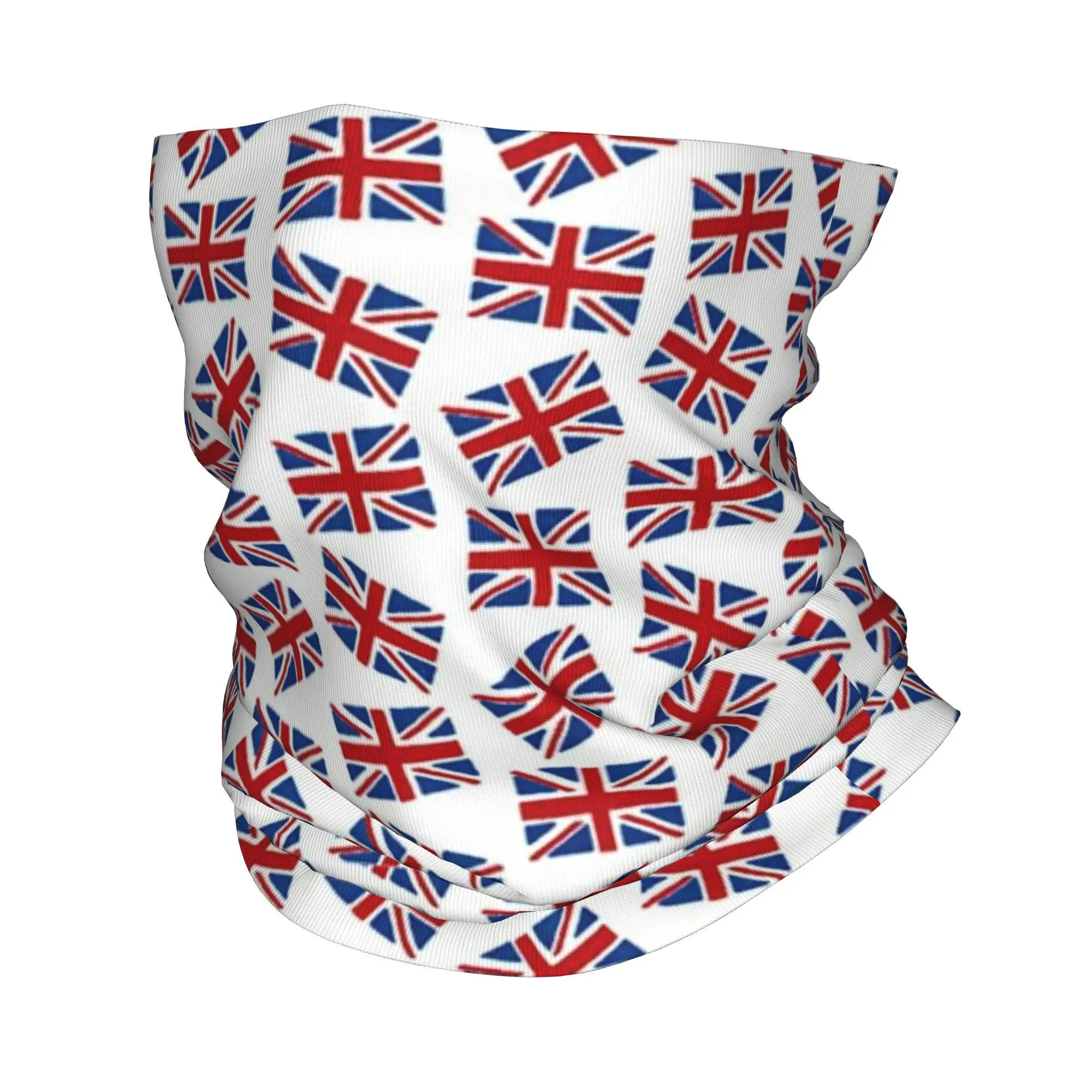 Custom 	  British Flag Bandana Neck Gaiter UV Protection Face Scarf Cover Men Women  Headband Tube Balaclava