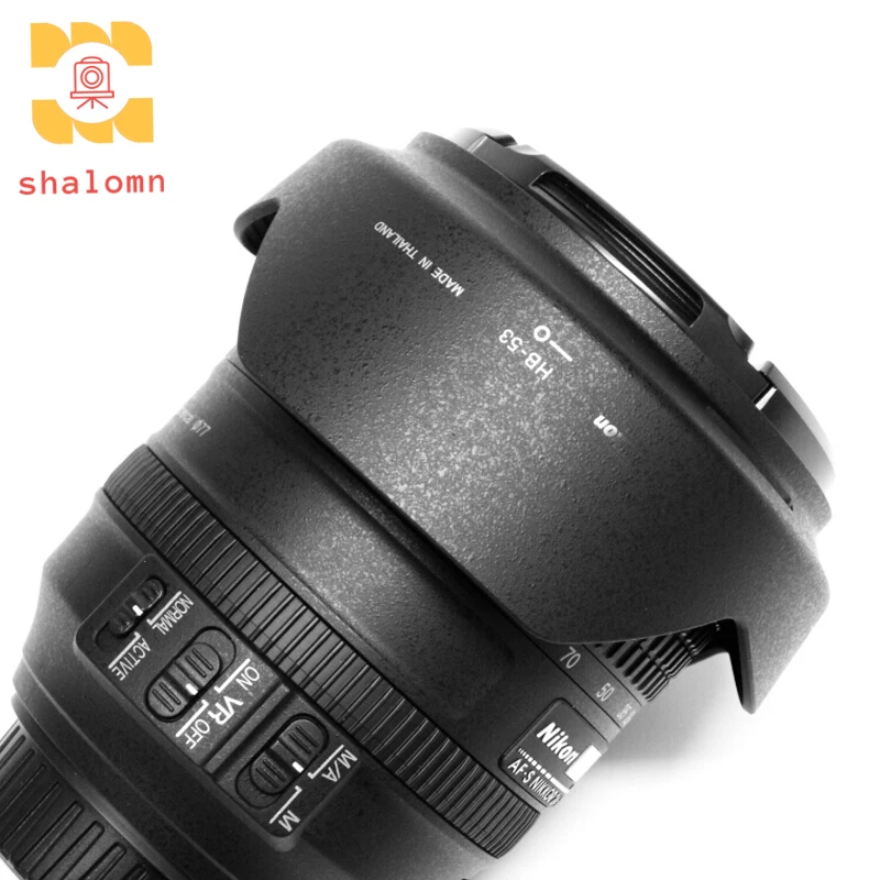 Nowy oryginalny pierścień ochronny przedniej osłony maski HB-53 do obiektywu Nikon AF-S Nikkor 24-120mm 1:4G ED VR HB53 77mm