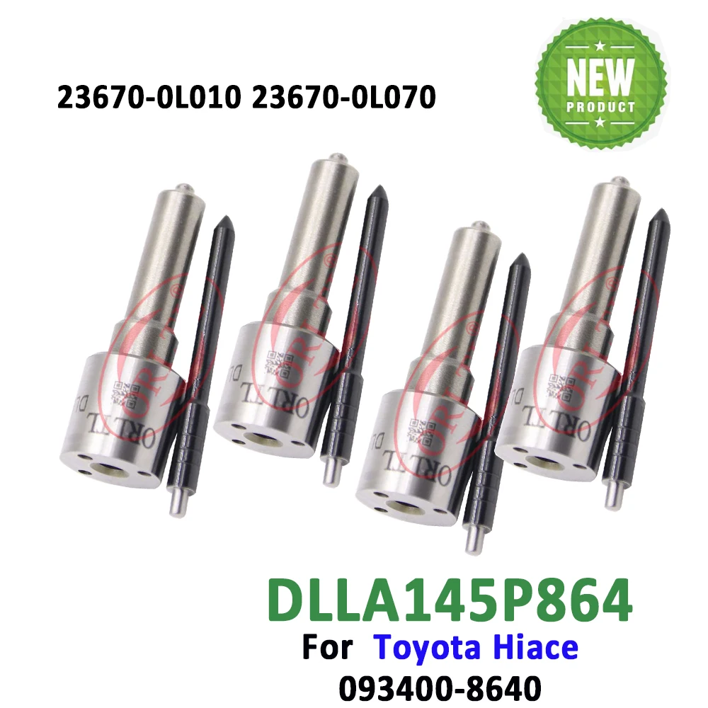 4PCS Common Fuel Nozzle DLLA145P864 Diesel Injector Nozzle 093400-8640 for Toyota 095000-5250 095000-5255 DCRI105250 095000-6190