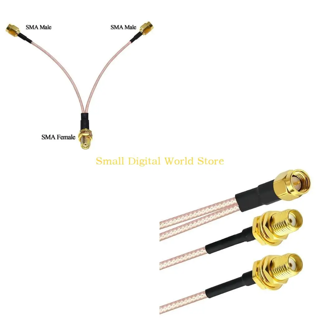 77UB SMA Splitters Cable SMA Male to Double SMA Female Cable for 3G 4G Routers